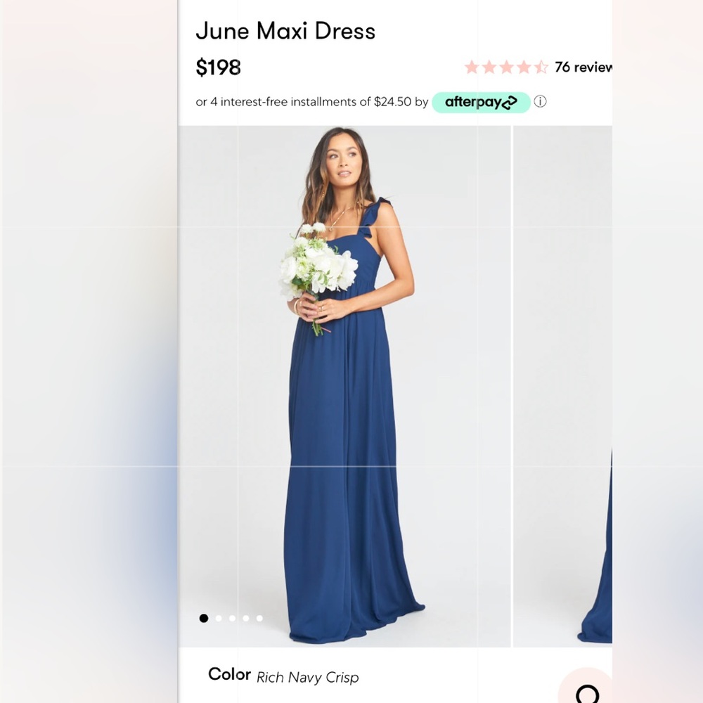 Show Me Your MuMu June Maxi Dress Rich Navy - Medium